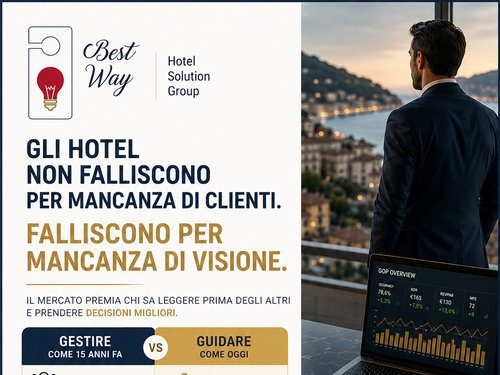 Gli hotel non falliscono per mancanza di clienti. Falliscono per mancanza di visione.